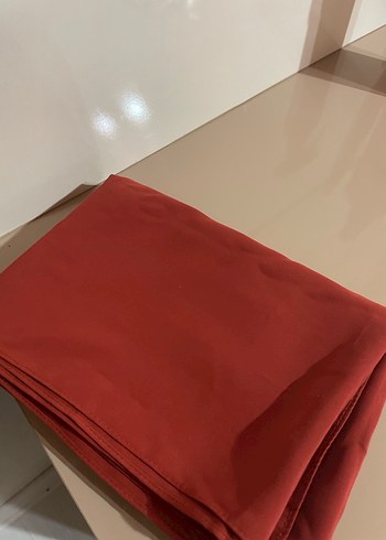 Kiremit rengi şifon şal - Görsel 3