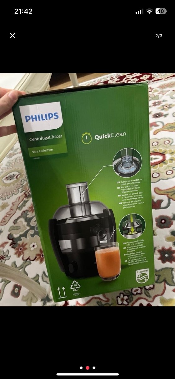 Philips Hızlı Temizleme Yeşil Katı Meyve Sıkacağı - Görsel 2