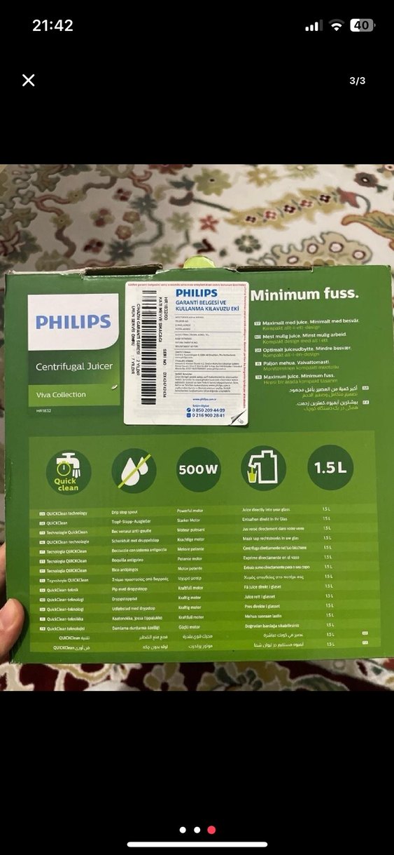 Philips Hızlı Temizleme Yeşil Katı Meyve Sıkacağı - Görsel 3