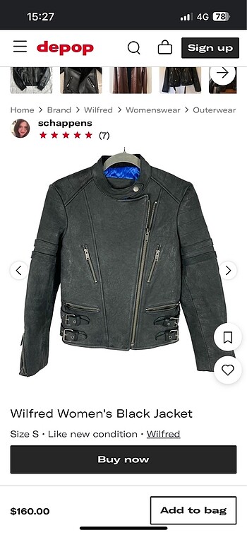 Wilfred Free Bobine Black Leather
