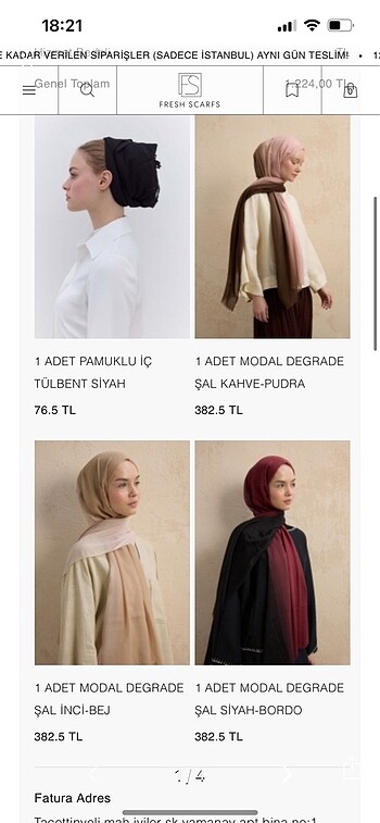 Freshscarfs 3 şal