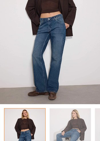 Trendyol & Milla Orta Bel Mavi Denim Jean
