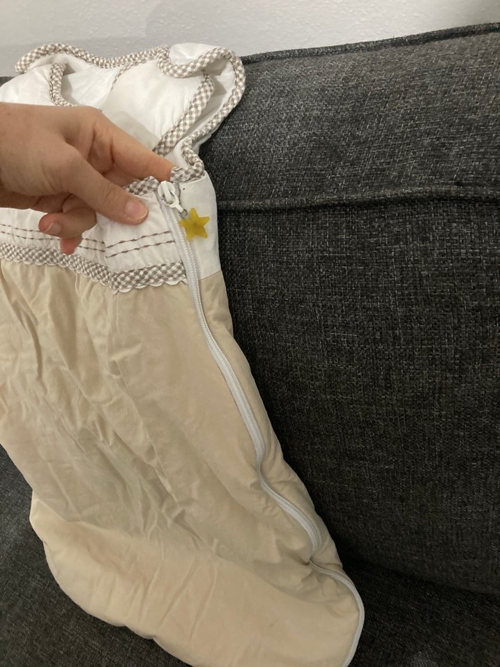 Nakışlı bej çocuk uyku tulumu - Görsel 5