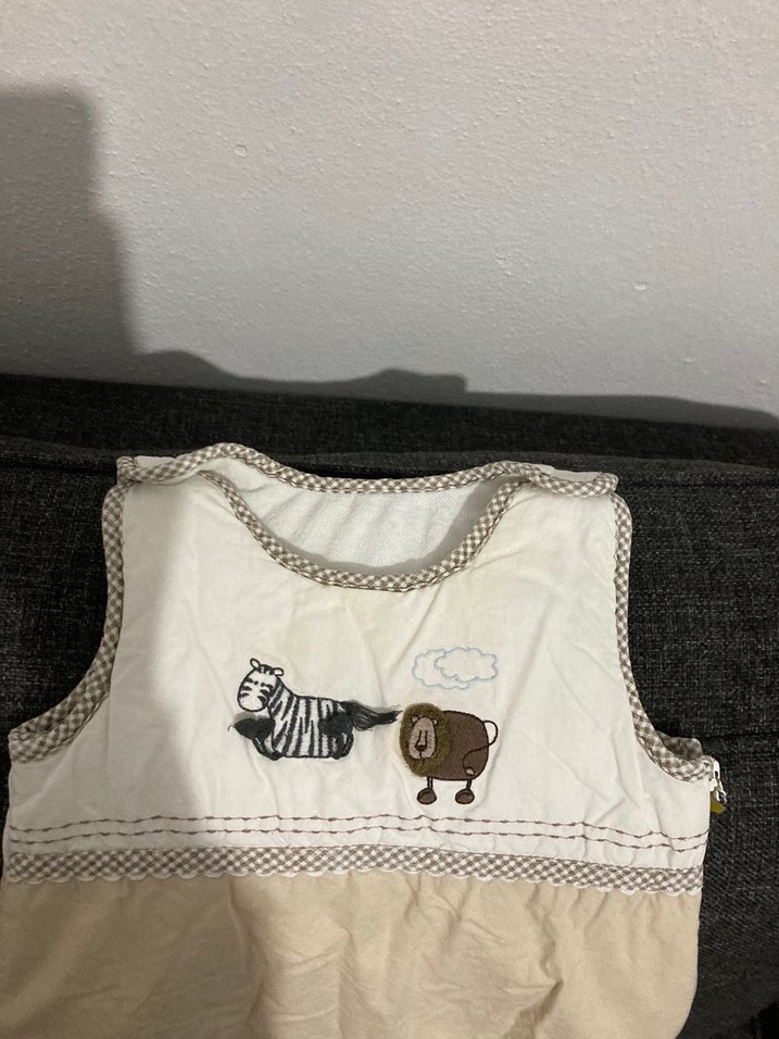 Nakışlı bej çocuk uyku tulumu - Görsel 3