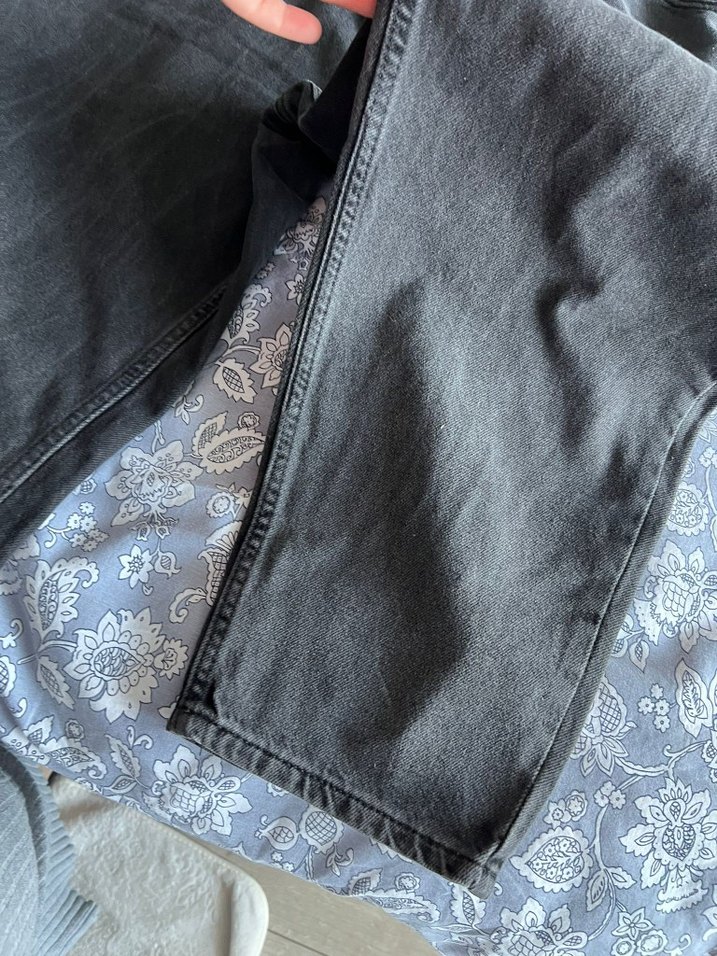 Gri Rahat Kesim Midi Kadın Kot Pantolon - Görsel 3