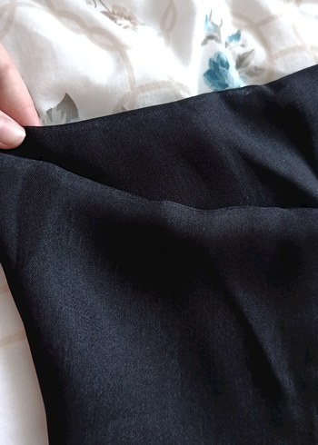 Siyah Nakışlı ince şal - Görsel 3