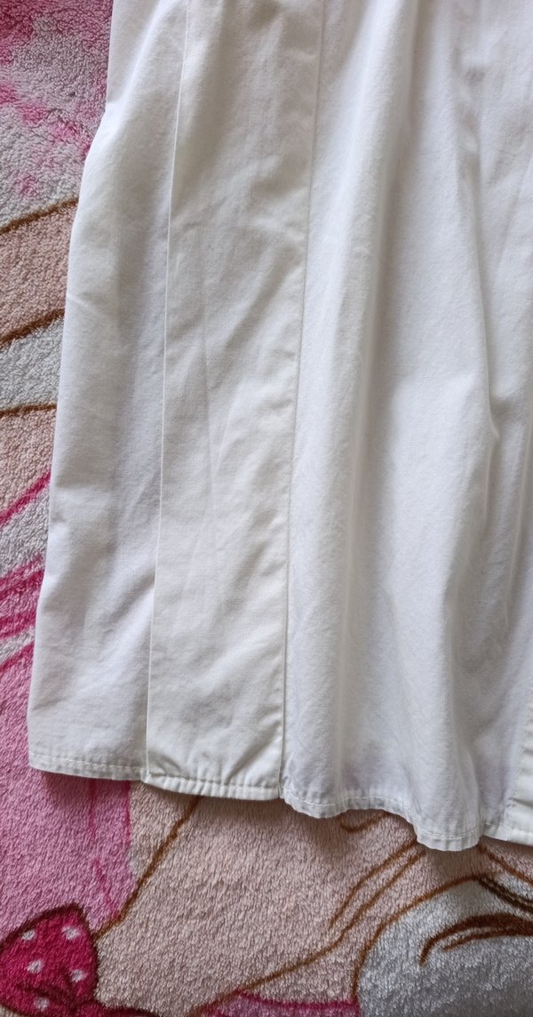 Kadın Beyaz Pamuklu Düğmeli Gömlek - Görsel 2