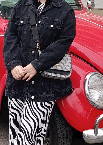 Kadın Lacivert Düğmeli Denim Ceket - Görsel 5