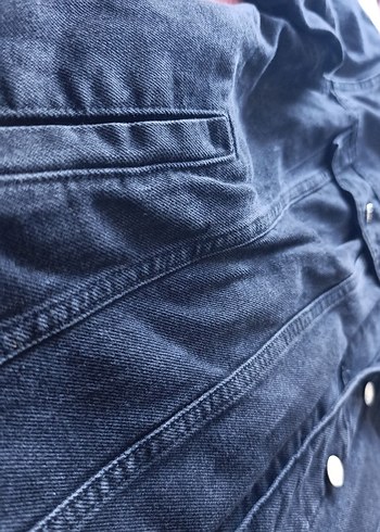 Kadın Lacivert Düğmeli Denim Ceket - Görsel 4