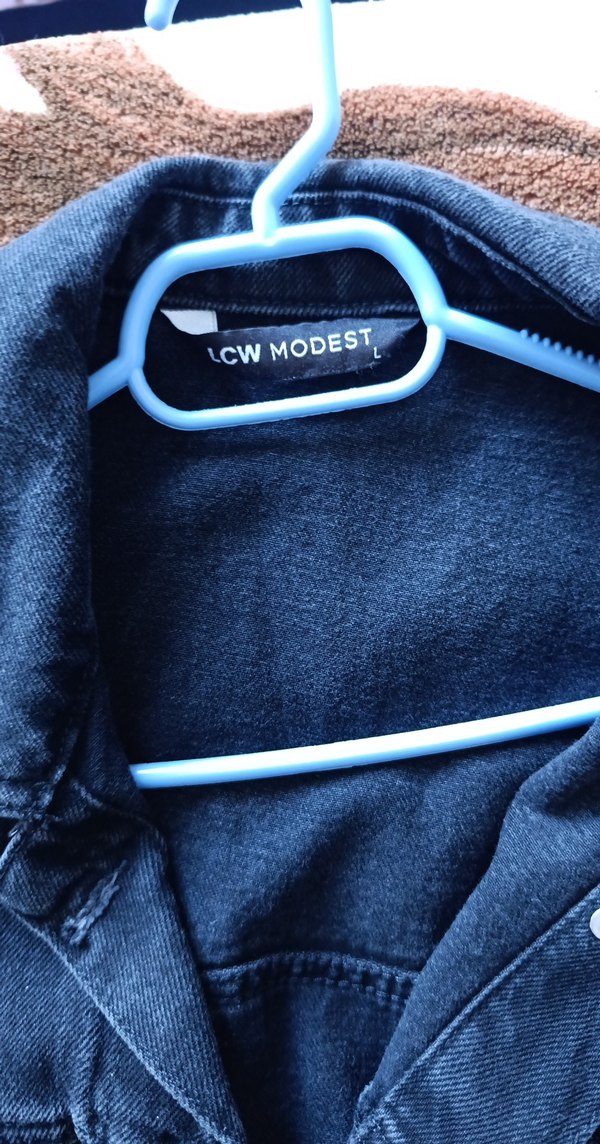 Kadın Lacivert Düğmeli Denim Ceket - Görsel 2