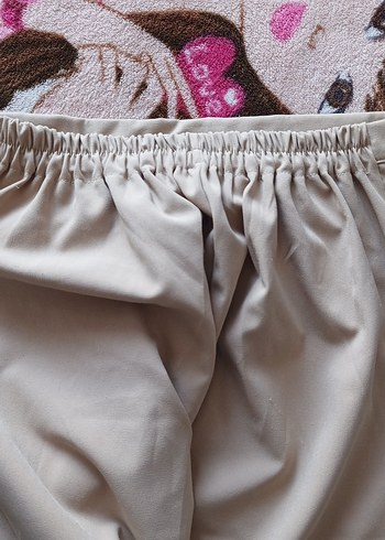 Bej Kadın Midi Kumaş Pantolon - Görsel 3