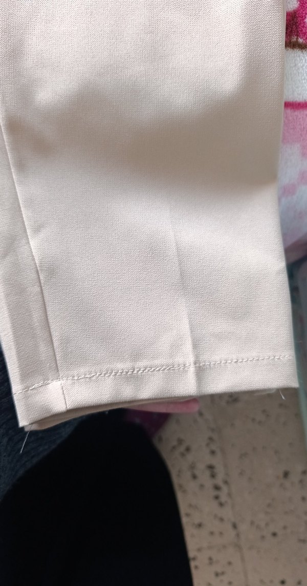 Bej Kadın Midi Kumaş Pantolon - Görsel 2