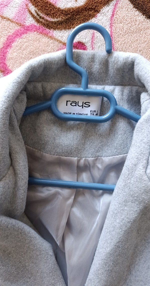 Gri Kısa Kaban - Görsel 4