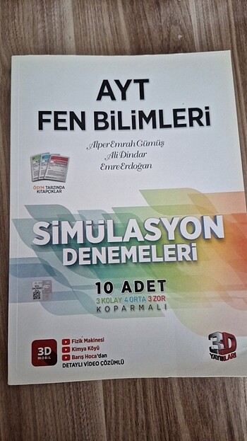 AYT FEN BİLİMLERİ 3D YAYINLARI DENEME 