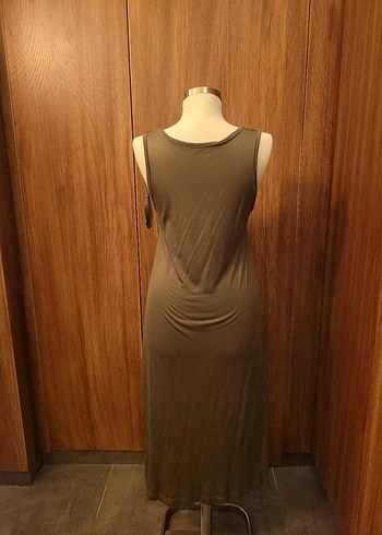 Bohem Tarzı Uzun Kolsuz penye Elbisesi - Görsel 3