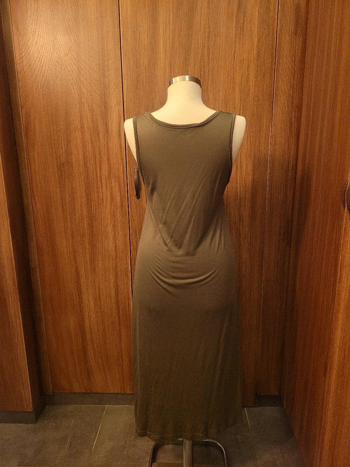 Bohem Tarzı Uzun Kolsuz penye Elbisesi - Görsel 3