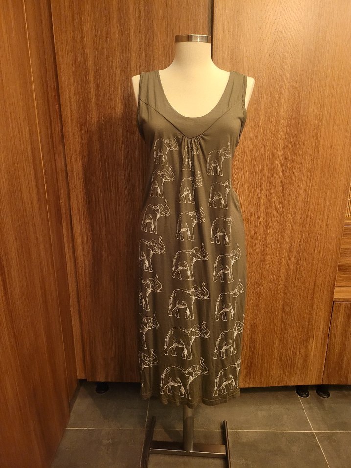 Bohem Tarzı Uzun Kolsuz penye Elbisesi - Görsel 2