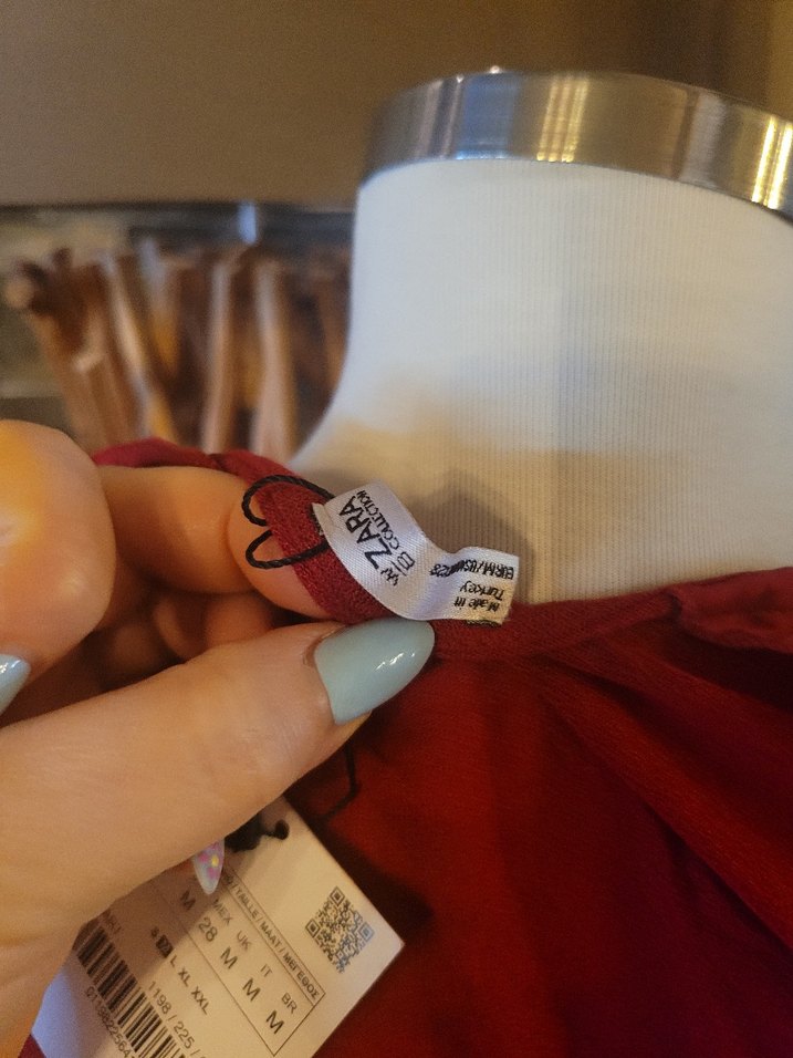 Bordo Uzun Kollu Fırfırlı Bohem Bluz - Görsel 4