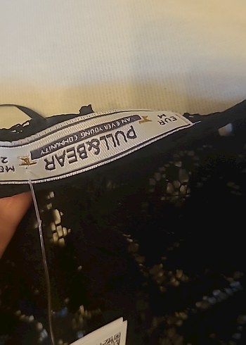 Siyah Dantel Uzun Kollu Boğazlı Bluz - Görsel 6