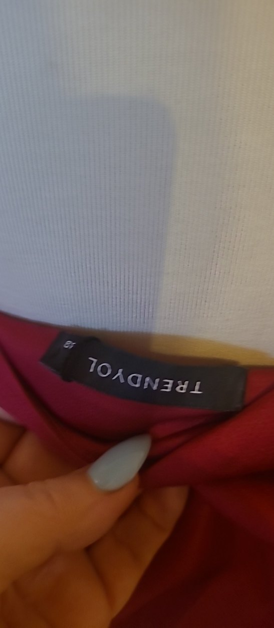 Kadın Bordo Saten Drapeli Bohem crop bluz - Görsel 5