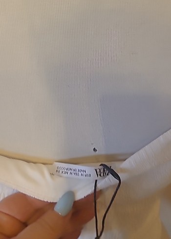 İnci Detaylı Beyaz Straplez Mini Bluz - Görsel 3