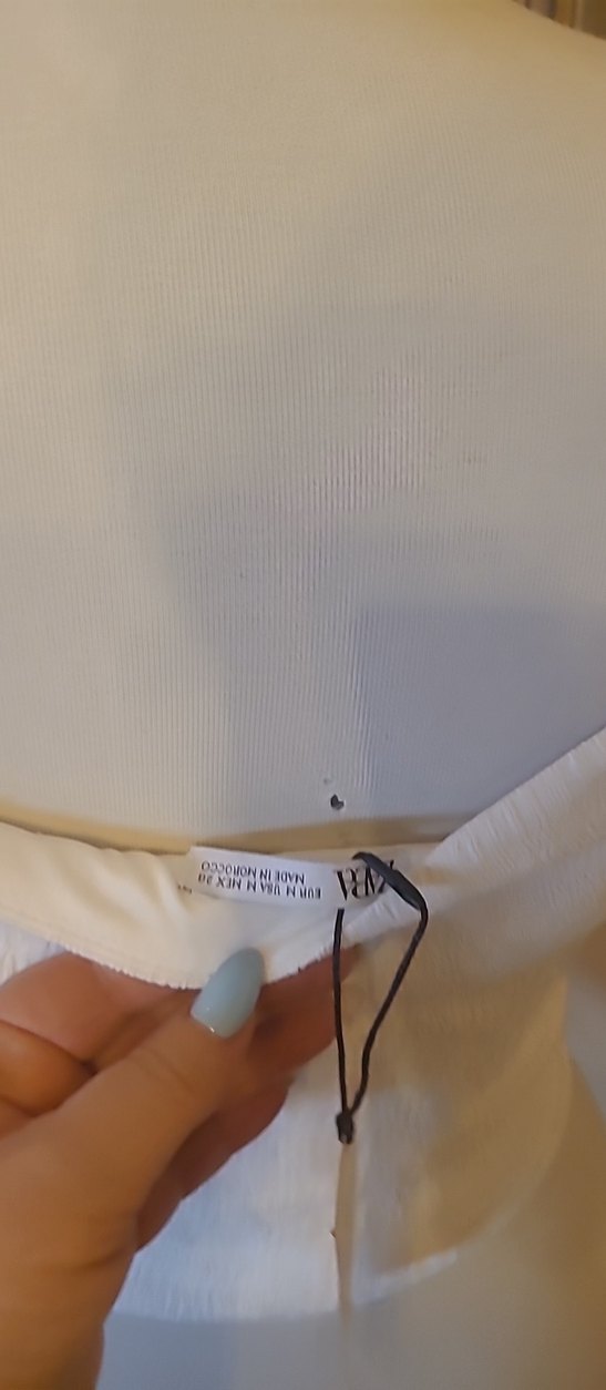 İnci Detaylı Beyaz Straplez Mini Bluz - Görsel 3