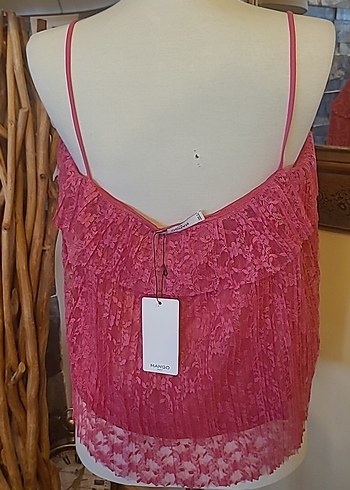 Pembe Dantel Bohem Midi Büstiyer - Görsel 3