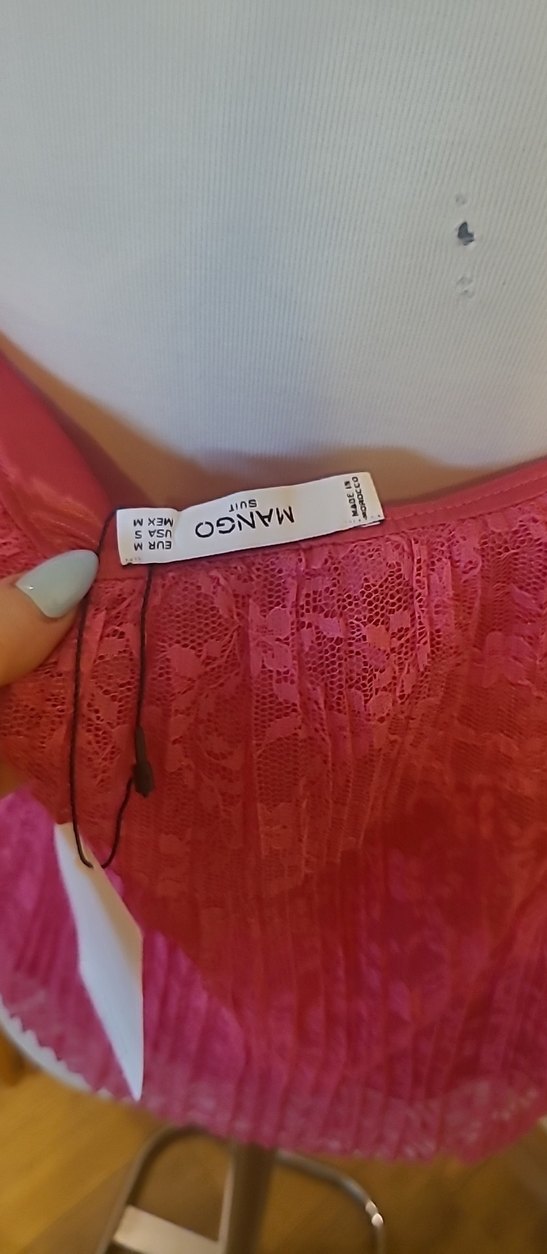 Pembe Dantel Bohem Midi Büstiyer - Görsel 4