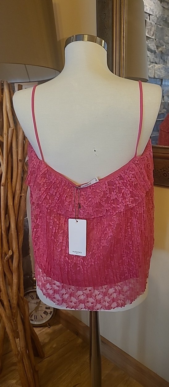 Pembe Dantel Bohem Midi Büstiyer - Görsel 3