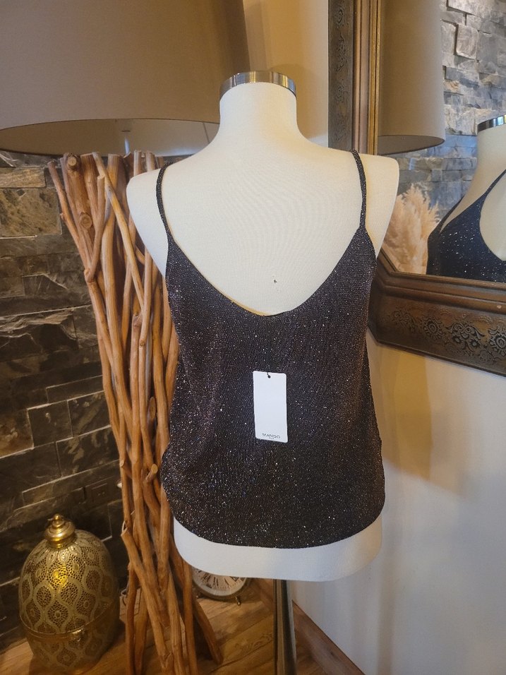 Drapeli Kahverengi Mini Askılı Bluz - Görsel 4