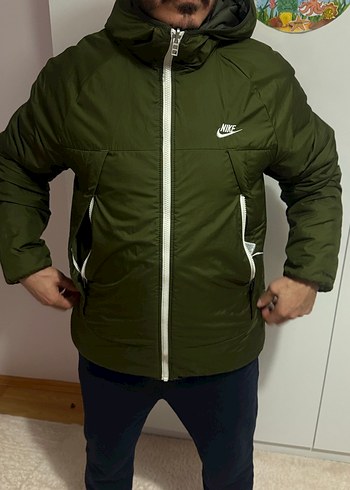 Nike Haki Erkek Kapüşonlu Mont - Görsel 3