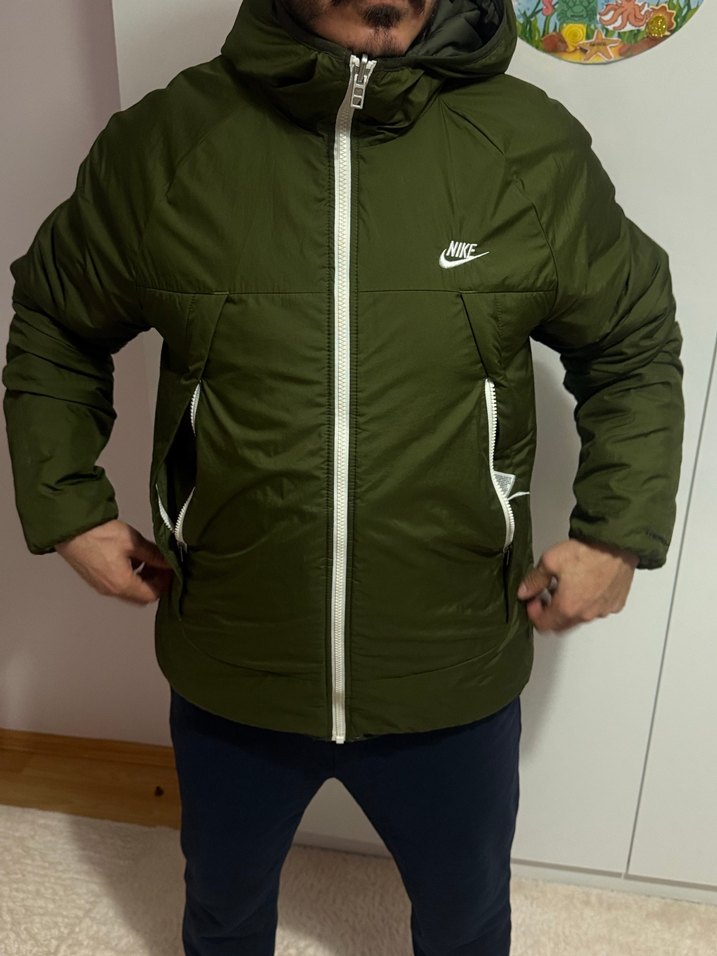 Nike Haki Erkek Kapüşonlu Mont - Görsel 3