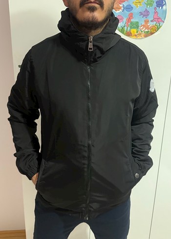 Siyah Fermuarlı moncler  yagmurluk - Görsel 5