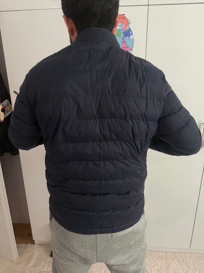 Erkek Gri Fermuarlı Dik Yaka Mont - Görsel 2