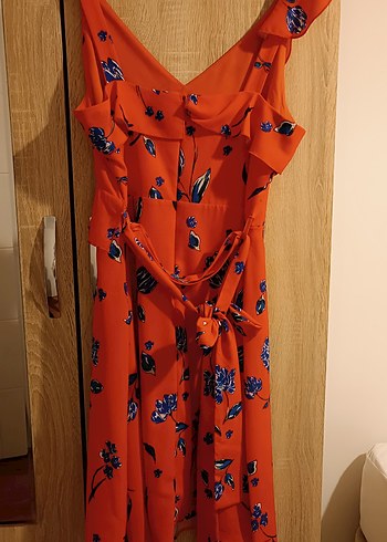 Kırmızı Bohem Midi Elbise - Görsel 3