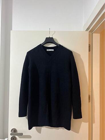ZARA V YAKA TRİKO ELBİSE