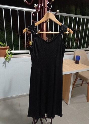 38 Beden Simli siyah elbise