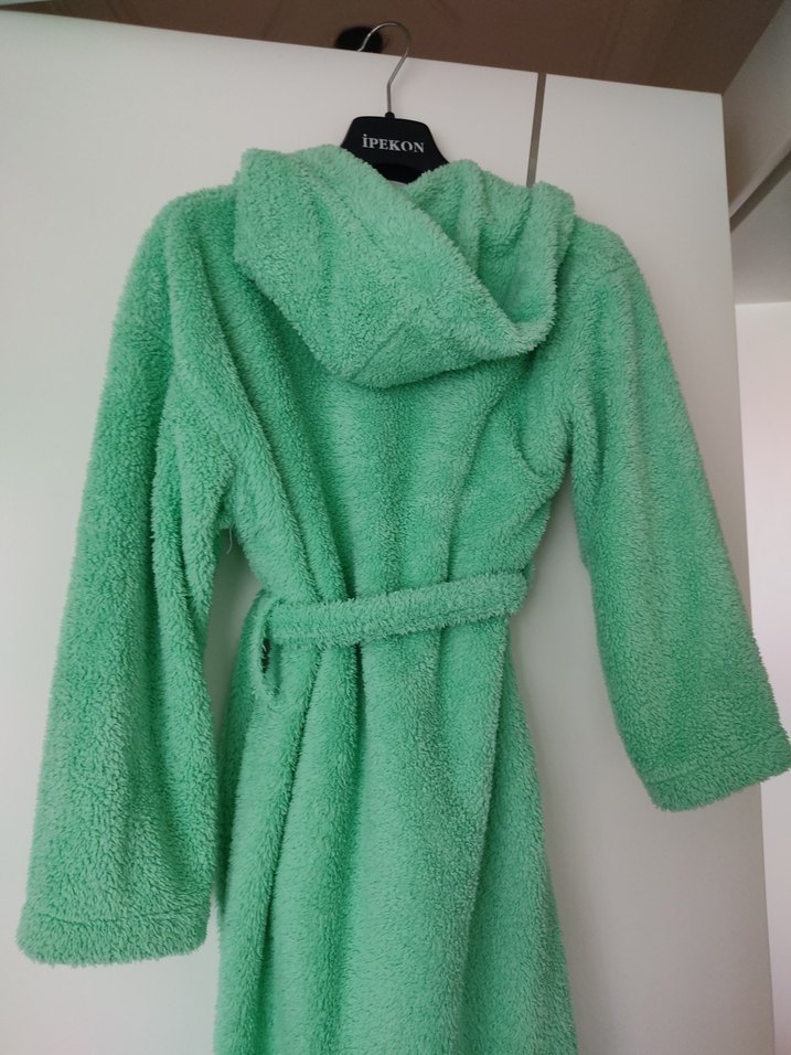 Pastel Yeşil Erkek Çocuk Bornozu - Görsel 4