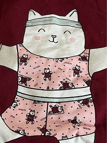 xs Beden penti uzun kollu uzun paçalı pijama takımı