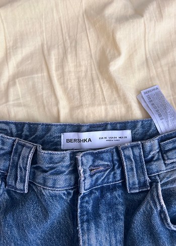 Bershka Bershka Mavi Tokalı Kot Pantolon