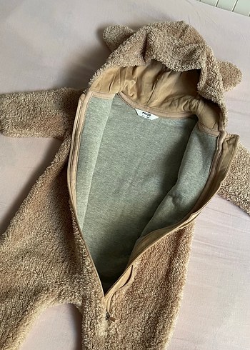 Kahverengi Peluş Bebek Tulumu - Görsel 4