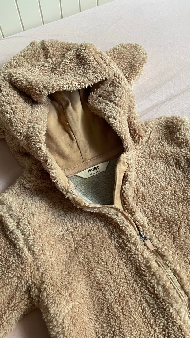 Kahverengi Peluş Bebek Tulumu - Görsel 2