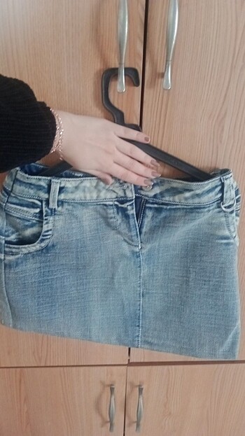 xs Beden mavi Renk mini kot etek 
