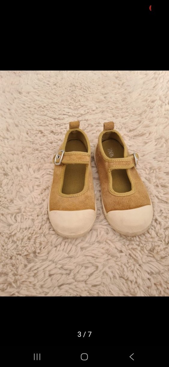 Kız Çocuk Sarı Cırt Cırtlı Babet Ayakkabı - Görsel 3