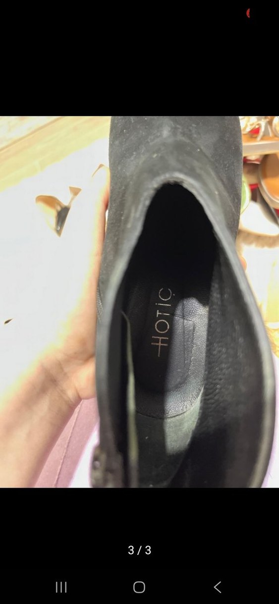 Siyah Süet Topuklu Kadın Bot - Görsel 3