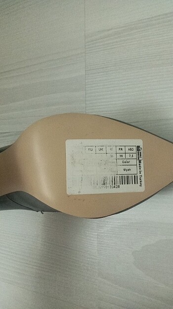 38 Beden siyah Renk Siyah Stiletto Topuklu Ayakkabı