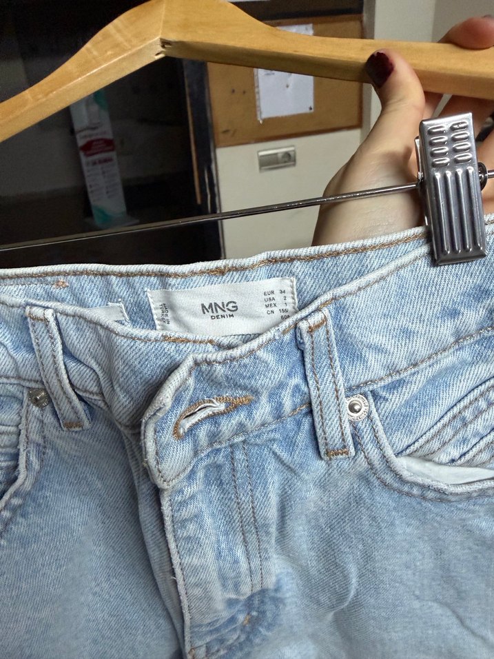 Mavi Midi Boy Regular Fit Kadın Denim Pantolon - Görsel 4