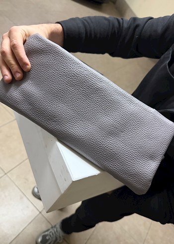 Gri Deri Kadın Çanta - Görsel 2