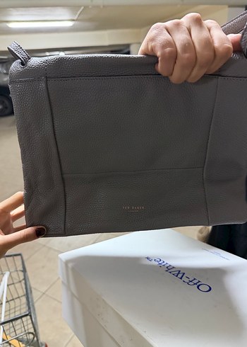 Gri Deri Kadın Çanta - Görsel 3