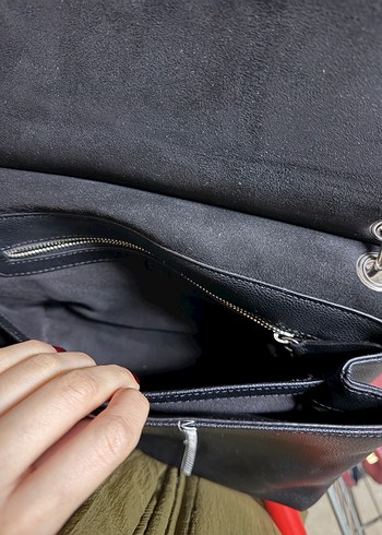 Karl Lagerfeld Siyah Zincir Detaylı Deri Çanta - Görsel 6